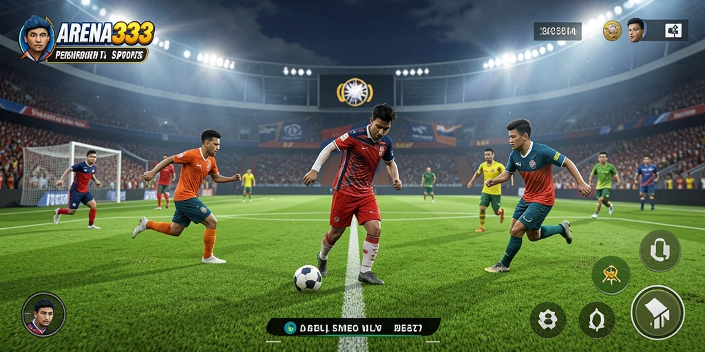 Tampilan gameplay menarik dalam ARENA333 yang penuh aksi olahraga.