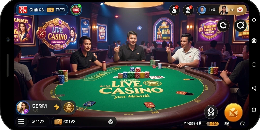 Tampilan gameplay Live Casino yang mendebarkan di CERI123.