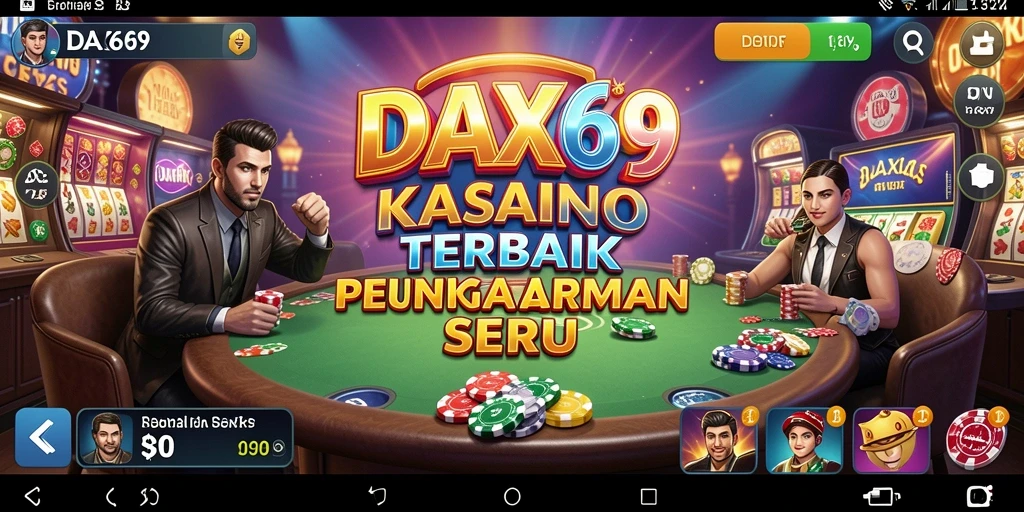 Tangkapan layar utama DAX69 menampilkan permainan kasino yang mendebarkan.