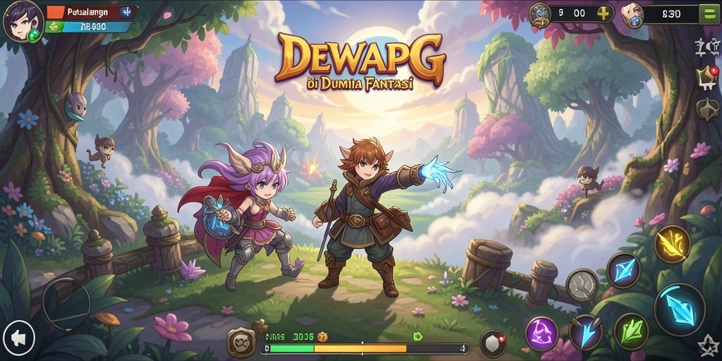 Gameplay menarik DEWAPG dengan karakter anime yang hidup.