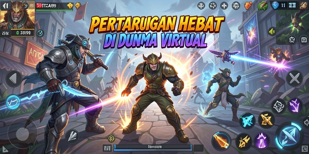Tangkapan layar dari gameplay Fighting yang mendebarkan di FATCAI99.