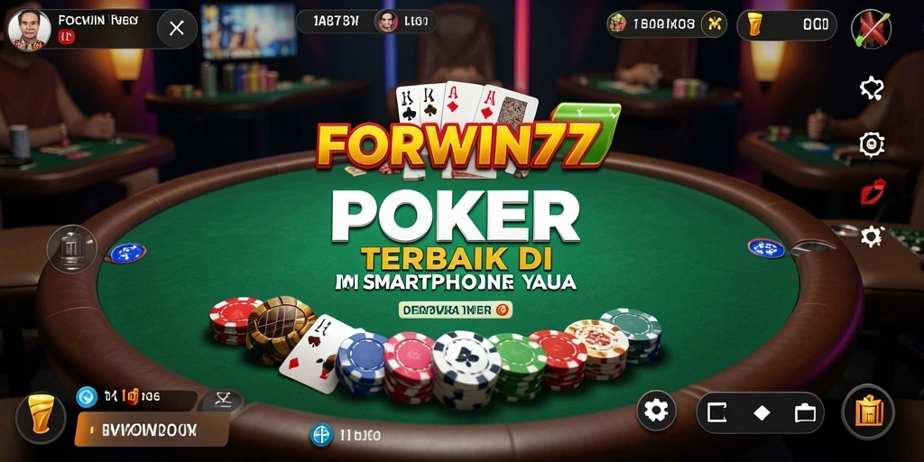 Tampilan gameplay poker yang seru dan mendebarkan di FORWIN77.