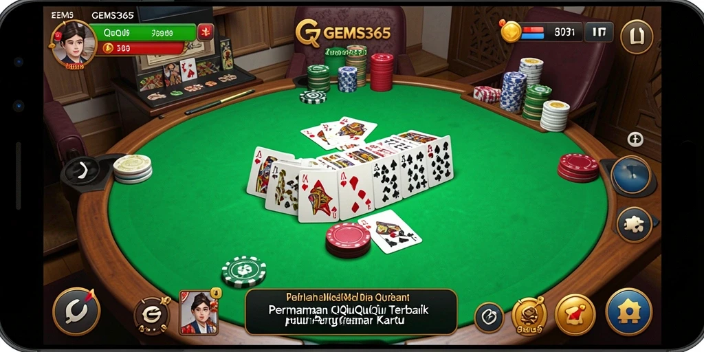 Tampilan gameplay QiuQiu yang seru dan kompetitif.