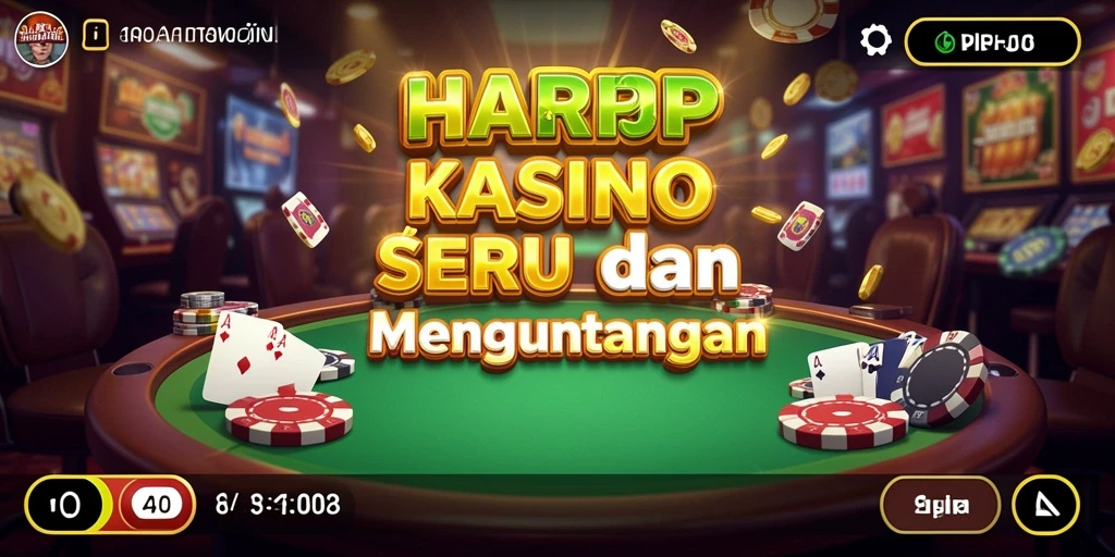 Screenshot gameplay menarik di HARAPJP dengan berbagai opsi permainan Kasino.
