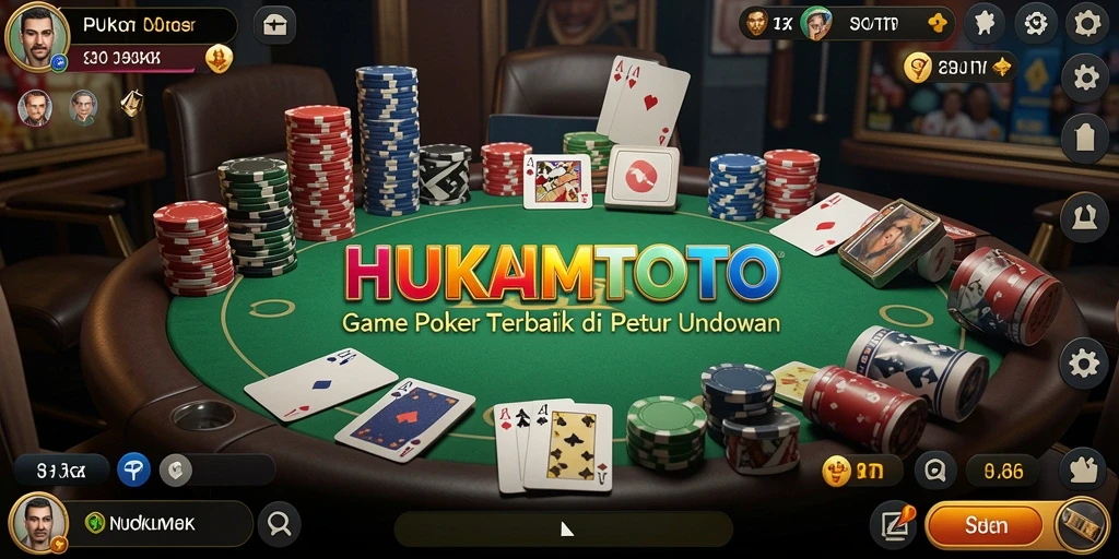Tampilan menarik gameplay poker di HUKUMTOTO