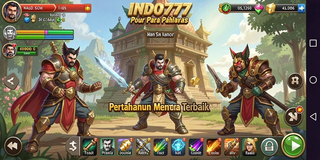 Tangkapan layar INDO777 menampilkan aksi seru dalam Tower Defense.