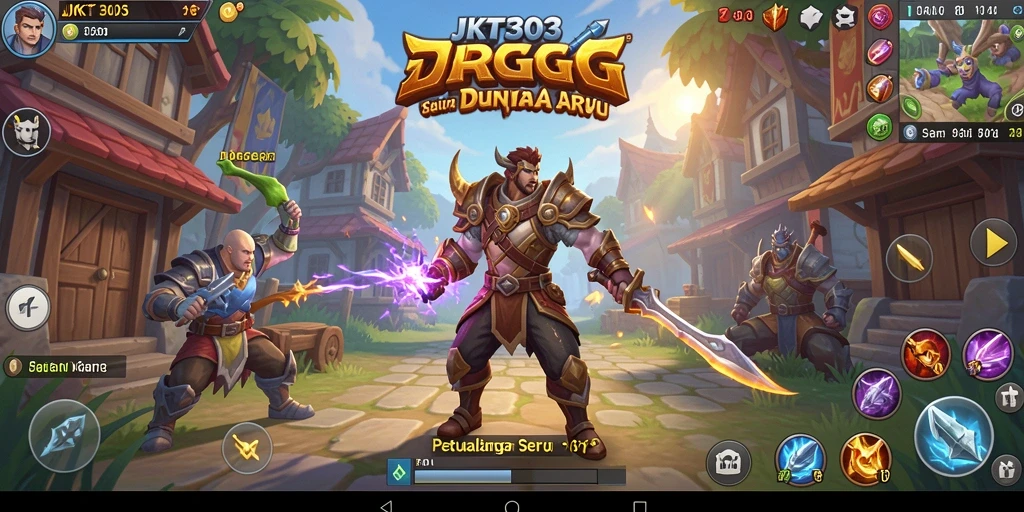 Screenshot JKT303 menunjukkan pertarungan epik dalam dunia ARPG.