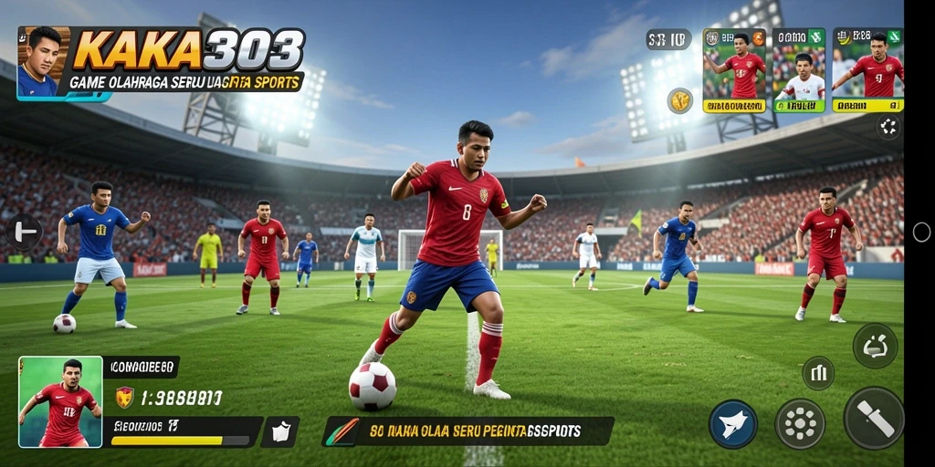 Screenshot gameplay KAKA303 menampilkan aksi olahraga yang seru.