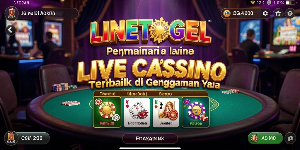 Tampilan gameplay Live Casino yang mendebarkan di LINETOGEL.