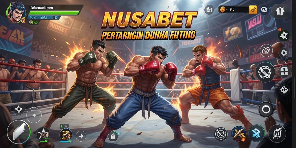 Screenshot dari gameplay NUSABET yang menampilkan pertarungan seru.