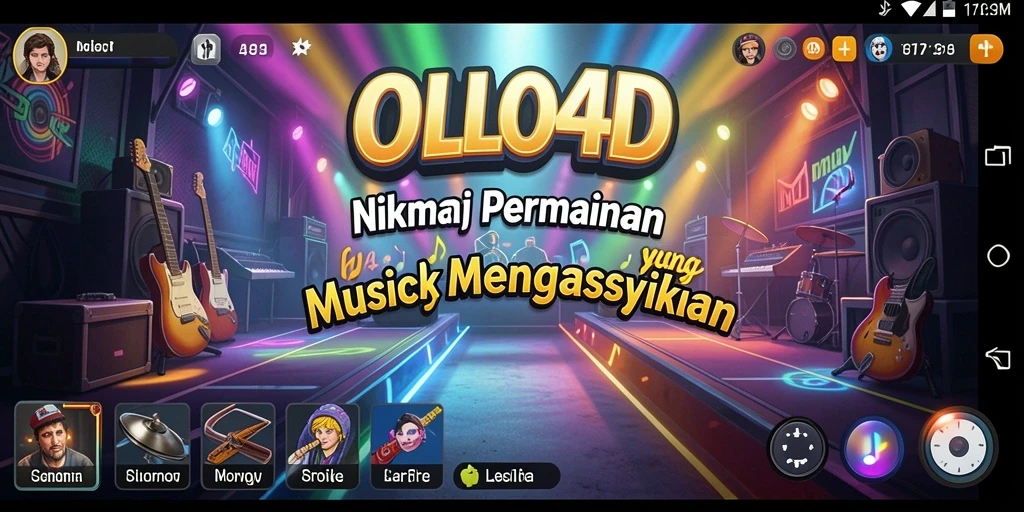 Tampilan gameplay OLLO4D yang menarik dengan berbagai lagu interaktif.