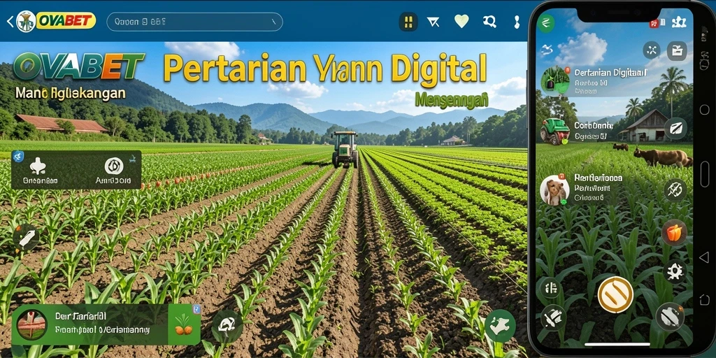 Screenshot gameplay OVABET menampilkan aktivitas bertani yang seru.