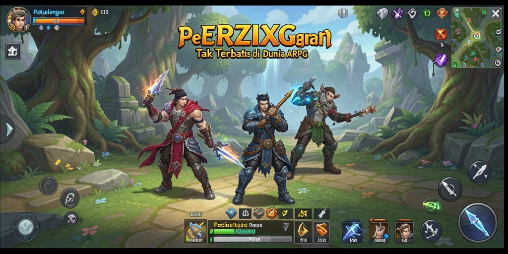 Gameplay seru dan menantang dalam REZIXO dengan elemen ARPG.