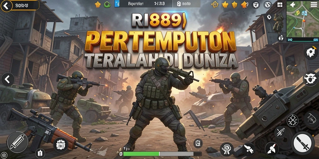 Tampilan seru dari gameplay RI889 saat pertempuran berlangsung.