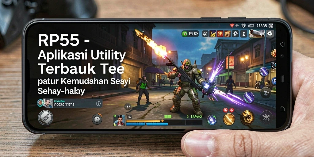 Tampilan antarmuka RP55 yang sederhana dan efektif untuk pengguna.