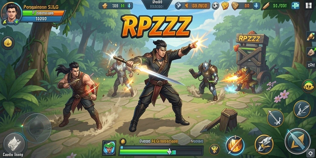 Tampilan gameplay RPZZZ yang menarik dengan elemen strategi.