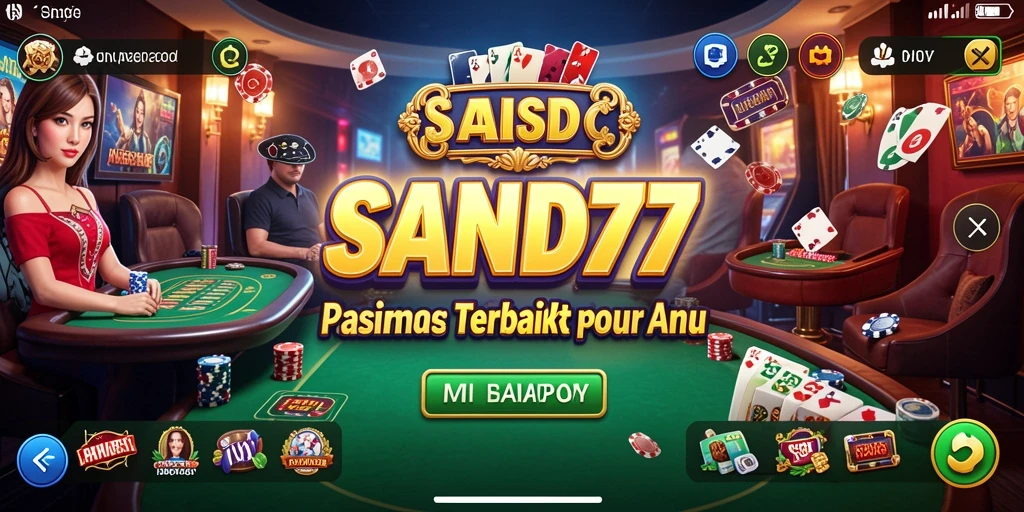 Tampilan gameplay SAND77 yang menegangkan dan penuh warna.
