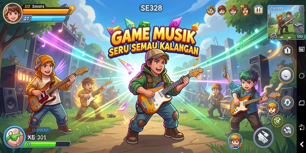 Tampilan gameplay SE328 dengan musik dan grafik yang memukau.
