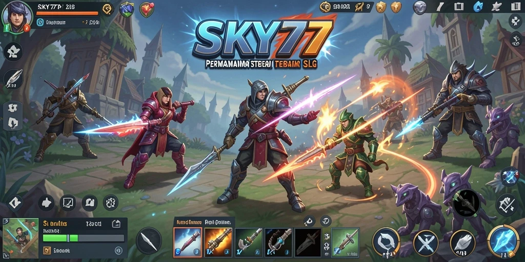 Tampilan gameplay <strong>SKY77</strong> yang seru dengan pertempuran strategi.