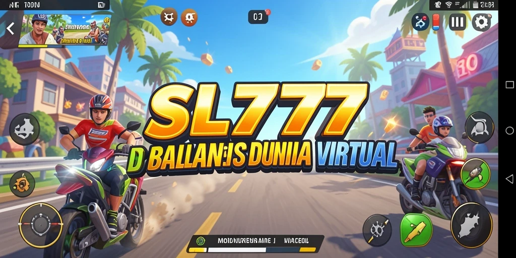 Screenshot gameplay SL777 menampilkan aksi balapan yang mendebarkan.