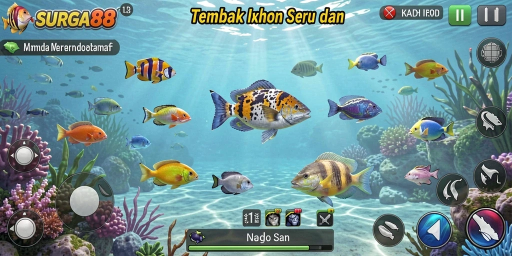 Tampilan gameplay seru dari game Tembak Ikan SURGA88.