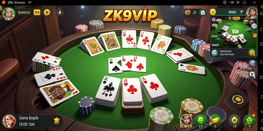 Tampilan seru gameplay ZK9VIP dengan teman bermain Gaple.